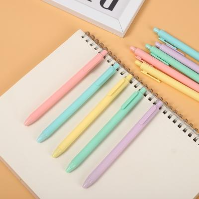 China office & School Pen Wholesale Plastic Gel Pen Smooth Click Enrolling Colorful Pen With Logo Kawaii Macaron Ball Custom Gel Pens In Stock for sale