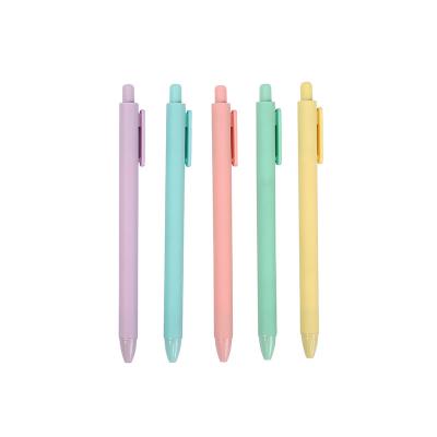 China office & Ballpoint Pens Factory Wholesale Plastic Gel Pen Smooth Writing Colorful Click School Macaron with Custom Logo for sale