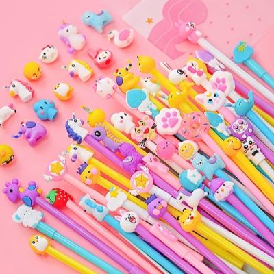 China office & School Pen Cute Cartoon Gel Ink Pens Cartoon Animal Writing Pens 0.5 Mm Pens Assorted Stationery Styles For School Office Home Student Kids for sale