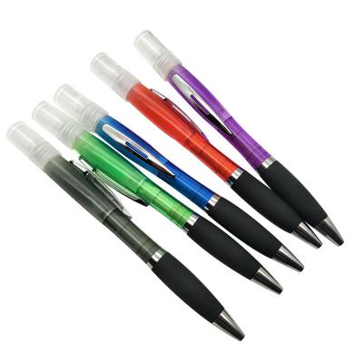 China office & School Pen Portable Spray Ballpoint Pen Promotional Ballpoint Pens New With Soft Holder Logo Custom Silicone Holder for sale