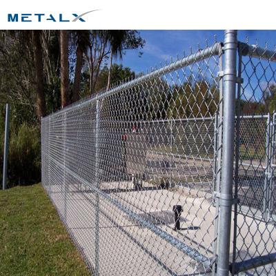 China Easily Assembled Metalx Hot Dipped Galvanized 6ft 50x50mm Diamond Mesh Chain Link Fence With Post And Angle Bar for sale