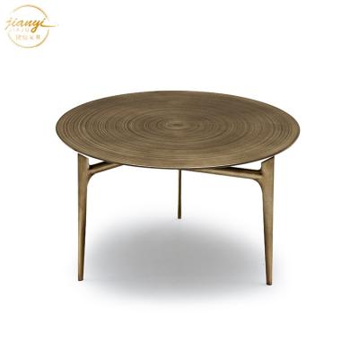 China Modern Antique Round Metal Small Sofa Side Table Coffee Table for sale