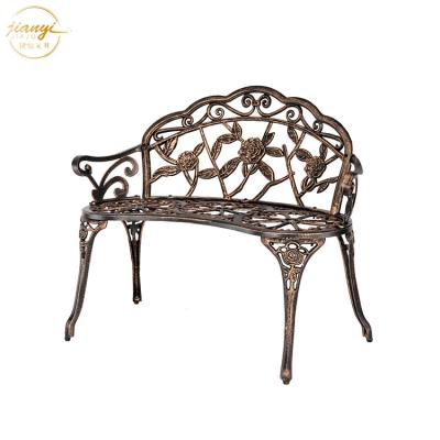 China Industrial Antique Outdoor Cast Aluminum Patio Chair Balcony Metal Garden Chair Patio Bench for sale