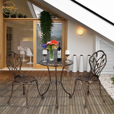 China Factory Supplier Antique Garden Set Outdoor Furniture Patio Furniture Cast Aluminum Metal Garden Chair and Table for sale