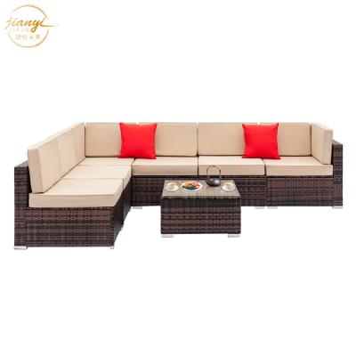 China Modern Waterproof Wicker Rattan Sofa Sets Garden Rattan Furniture for sale