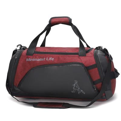 China Fashion simple custom waterproof and durable men sports baseball cricket duffel bag fitness badminton gear shoe compartment backpack for sale