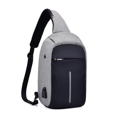 China OEM Hot Selling Waterproof Anti Theft Men Chest Bag, Cross - Body Sling Pack, Sling Lady Bags with USB Charging Port for sale