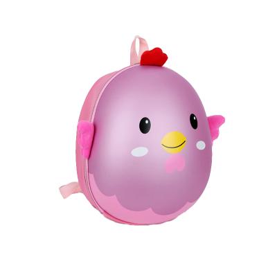 China 3D Shell Solid Chicken Pattern Kids Promotional Cute Hard Bag Custom Kindergarten School Packages for sale