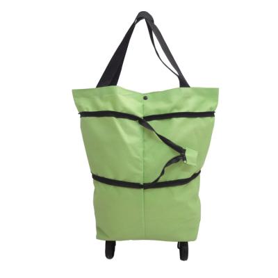 China New Design Clutch Market Lightweight Trolley Luggage Wheeled Foldable Shopping Bag for sale