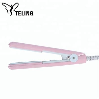 China Household Ceramic Material Mini Professional Cute Pink Flat Iron Hair Straightener for sale