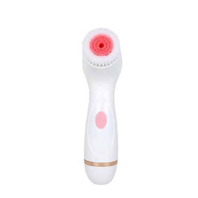 China DEEP CLEANING Smart Radio Charging 360 Degree Rotation Portable Rechargeable Silicone Sweep Head Facial Cleansing Brush for sale