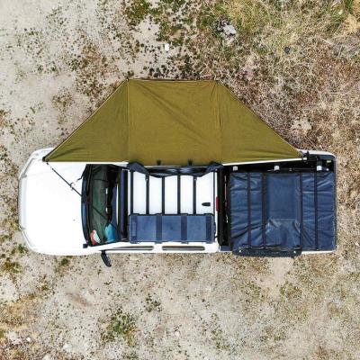 China Extended Type Outdoor Camping 2X2M Car Side 180 Degree Tent SUV Truck Canvas 180 Car Tent for sale