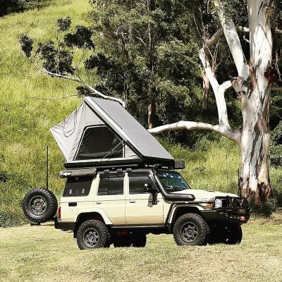 China Extended Type Custom Aluminum Hard Outdoor Folding Camping Tent Truck Roof Top Hoya Shell Car Roof Top Tent For SUV for sale