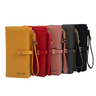 China Taninsy Eco-friendly Large Capacity Ladies Clutch Bag Korean Soft Simple Zipper Buckle Women Wallet Long With Multi-card Slot for sale