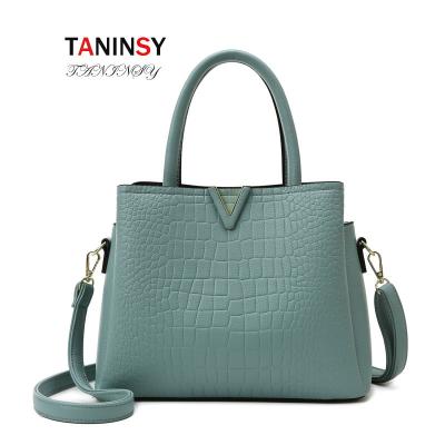 China Fashion Taninsy Bucket Bags Women Ladies Purse Crocodile Pattern Handbag High Capacity Alligator Casual Messenger Bags for sale