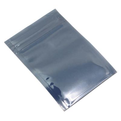 China Custom Open Top Zip Lock / Cleanroom Open Top Foil Anti Static Static Safe Moisture Barrier Aluminum Antistatic Ziplock Packing Shielding ESD Bag for sale