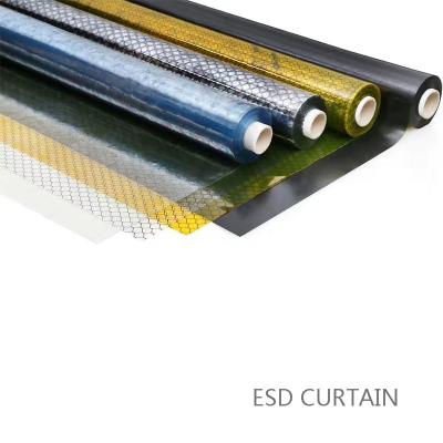 China Transparent PVC Esd Sheet PVC Anti Static Curtain Anti Static Conductive Anti Static Honeycomb Lamination Film Supplier for sale