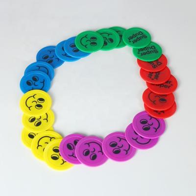 China Customized Colorful Plastic Game Grid Token Coin for sale