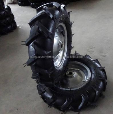 China competitive price high quality agricultural model 4.00-8 rubber wheels for wheel barrow 4.00-8 for sale