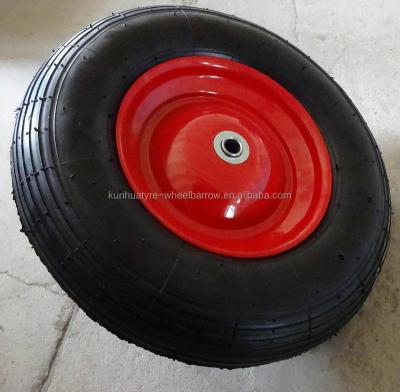 China high quality competitive price europe markets wheelbarrow tire 4.00-8 size 16 inch pneumatic wheel 16