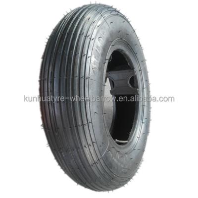 China Natural Rubber 4.80/4.00-8 TL Tubeless Rubber Wheel For Wheelbarrow Made In China for sale