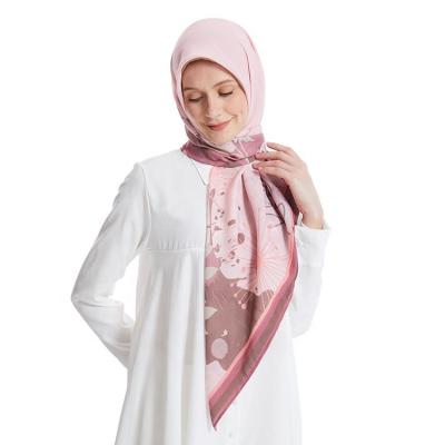 China Bawal Chic Square Hijab Hijab 115cm Size Digitally Printed Cotton Veil Hijab for sale