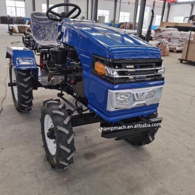 China Hot Selling Cheap Mini Machinery Repair Shops Tractor Farm 20hp Tractor 4 Wheels Mini With Rotary Plow Or Tiller for sale