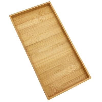 China Eco-Friendly Food Grade Coffee Serving Tray Eco-Friendly Bamboo Deep Plate for sale