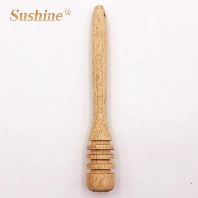 China Eco-friendly Factory Professional Wooden Honey Jar Cocktail Plunger Stick Fill for sale