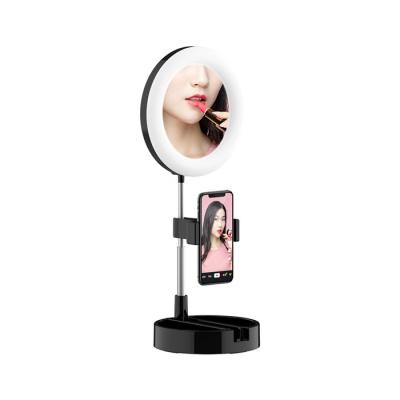 China Live Streaming G3 Makeup Fill Light Desktop Ring Light Led Mirror With Mirror Mobile Phone LED Live Stream Tiktok Youtube for sale