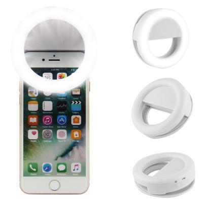 China Universal 36 LED Selfie Promotion Gift PC+ABS Increasing Dimmable Mobile Phone Camera Ring Flash Brightness Booster Light 3 Levels for sale