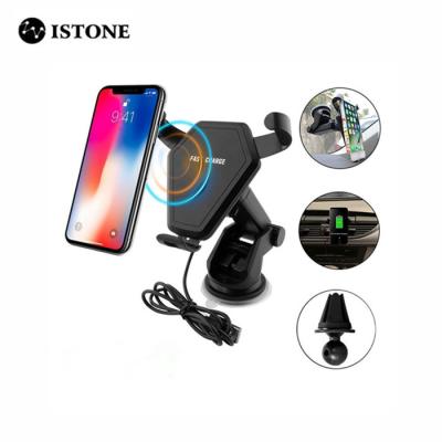 China With 10W Standard Suction Charging Charger Car Mount Air Vent Wireless Phone Holder for iPhone and for Samsung for sale