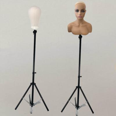 China Stand For Head Adjustable Mannequin Head Wig Tripod Prosthesis Doll Stand Holder Frames Hairdressing Training Hair Model Tool for sale