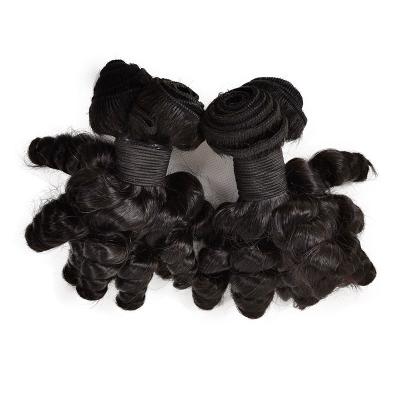 China FUMI Double Drawn Funmi Hair Curl Brazilian Hair Bundles With Closure Super Double Drawn Hair With Closure for sale