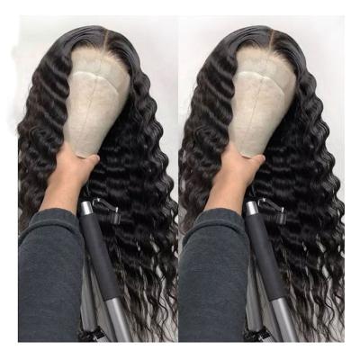 China Water Wave Time New Raw Virgin Hair Cuticle Aligned Hair 13x6 HD Lace Front Loose Deep Wave Wig Human Hair Wigs for sale