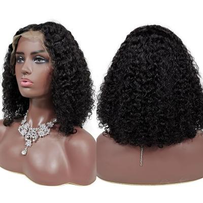 China Best Remy Human Hair Jerry Curly Curly Short Curly Bob Full Lace Wigs Short Bob Curly Hair Wig Medium Full Lace Part Wig for sale