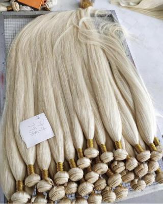 China Barely Shedding Grade 12a Soft Soft Thick Mink Virgin Hair Wholesale Price , Silky Straight Wave Cuticle Aligned Blonde 613 Virgin Hair for sale