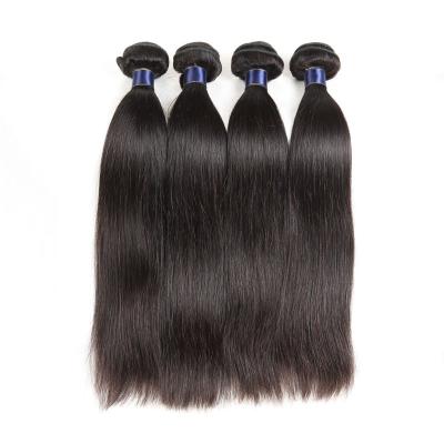 China Barely Shedding Soft Thick Smooth Indian Virgin Hair Bundles, Natural 10A Grade Double Drawn Indian Virgin Hair, Indian Remy Hair Weave Wholesale for sale