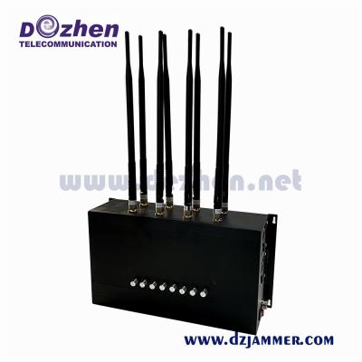 China 5G Signal Jammer GSM 3G 4G All Cell phone Signal Jammer With Built In Battery device to jam cell phone signals for sale