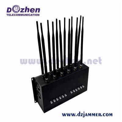 China 12 Band Jammer Cell Phone GSM CDMA 3G 4G 5G WIFI GPS VHF UHF Lojack Signal Jammer device to jam cell phone signals for sale