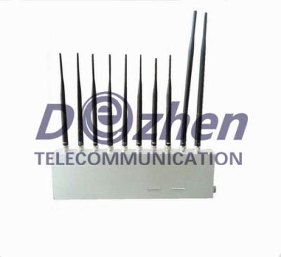 China 10 Antenna 10 Band 3G 4G GPS WiFi LoJack UHF VHF All Signal Jammer for sale