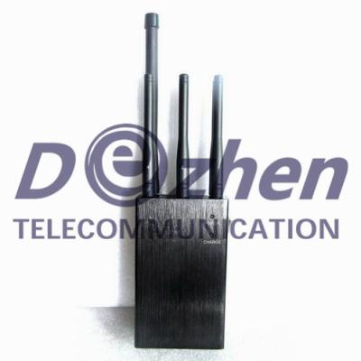 China GPS Lojack Mobile Phone Signal Jammer 6 Antenna Omni Directional Handheld 3 Watt for sale