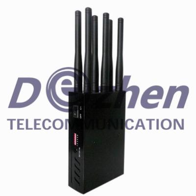 China Cellphone Blocker GPS Signal Jammer 6 Antenna Selectable GPS 3G 4G Long Lifespan for sale