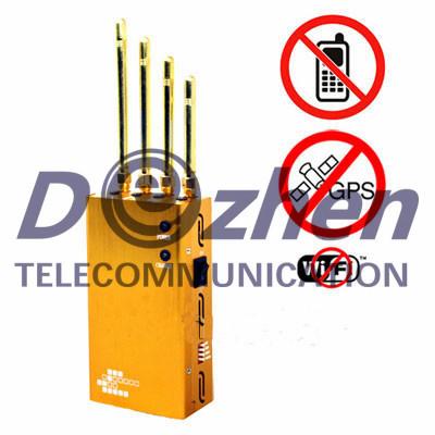 China Telefone celular & Wi-Fi & jammer portáteis dourados poderosos de GPS à venda