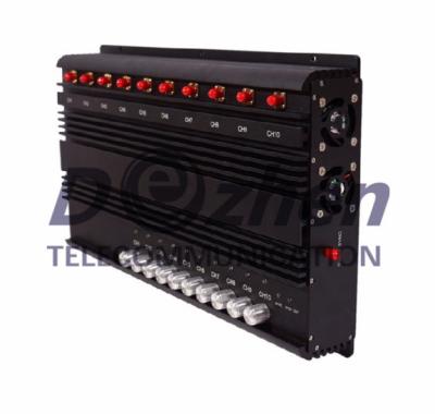 China 10 bands Adjustable All GSM CDMA 3G 4G Mobile Phone & WIFI GPS Lojack Signal Jammer for sale