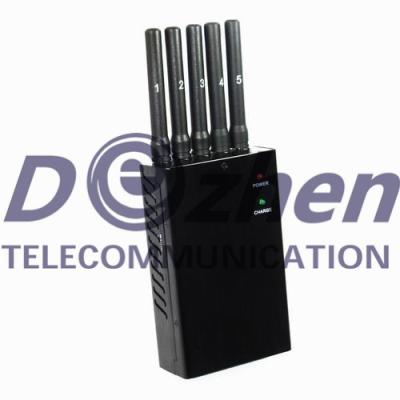 China Jammer do sinal do poder superior de 5 antenas, rede que bloqueia o construtor do dispositivo 2G 3G GPS WiFi à venda