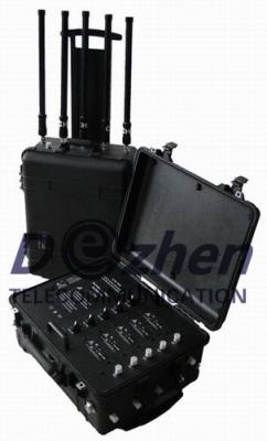 China Portable 3G 4G 5G Cell Phone 330W Bomb Jammer  device to jam cell phone signals for sale