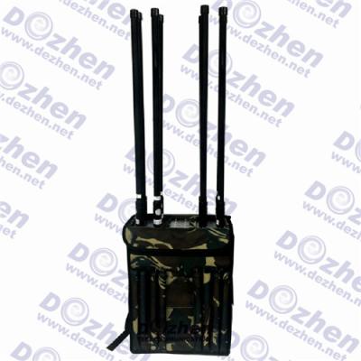 China CDMA GSM GPS WIFI 5.8G Military Backpack High Power Drone Signal Jammer signal jamming device for sale