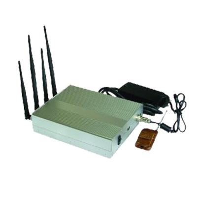 China Indoor Remote Control GPS / GSM Wireless Signal Jammer 4 Bands 10 Watt for sale