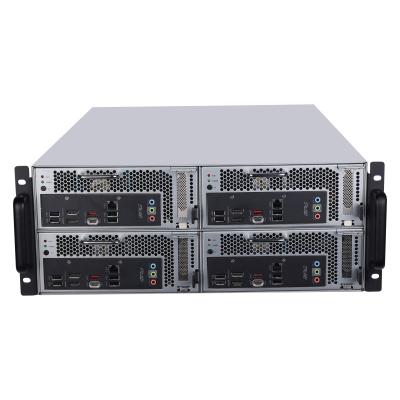 China Hot Sale 4U 4 Cloud Game Server PC Group Department Management Plan Server PC Bare Farm 715x440x180mm for sale